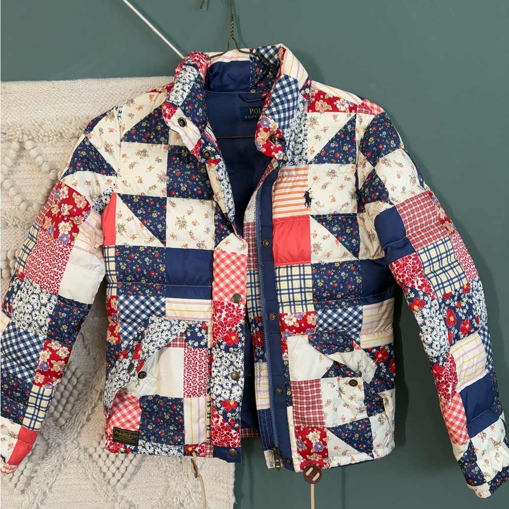 POLO Ralph Lauren Women’s Puffer Jacket XS multi quilt print